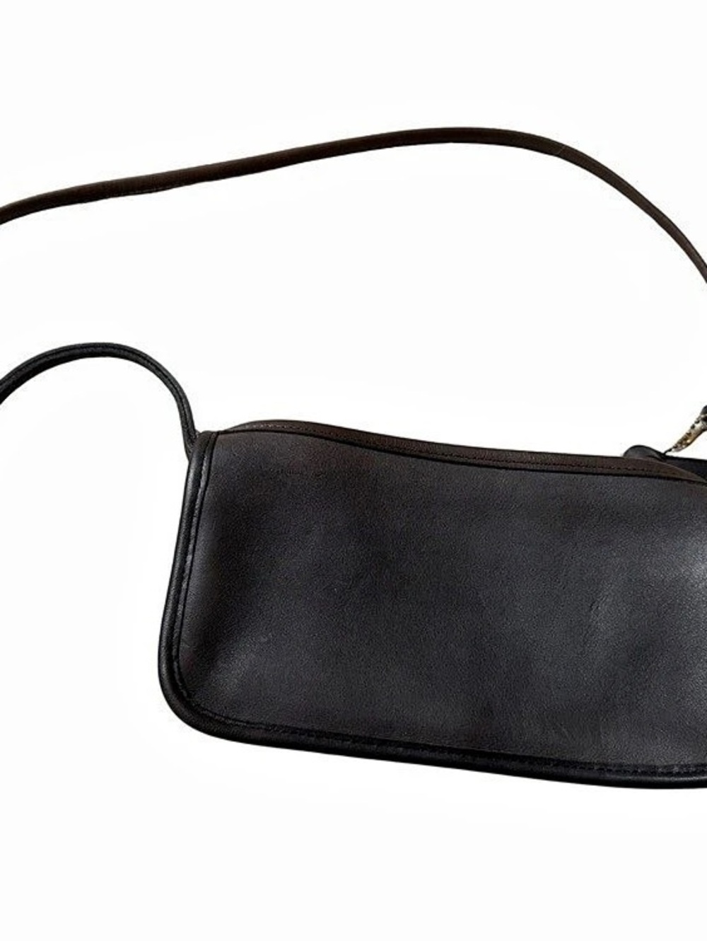 Rare Vintage Coach NYC "Zippered Pouch" #9655 in Dark Brown Leather